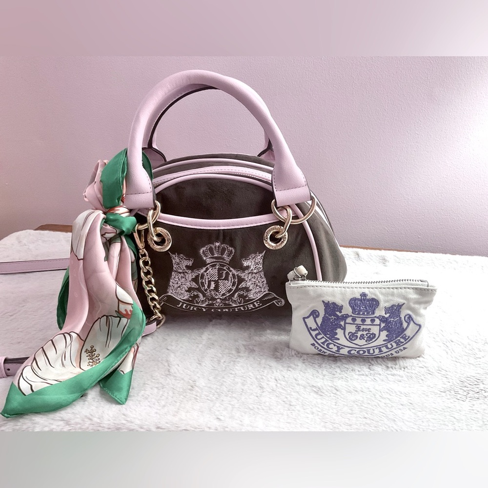 Juicy Couture classic Scottie dogs satchel and coin purse